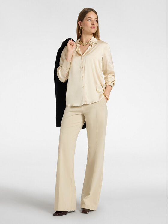 Elena Mirò Elena Mirò Koszula 5127P300366N002 Kremowy Regular Fit