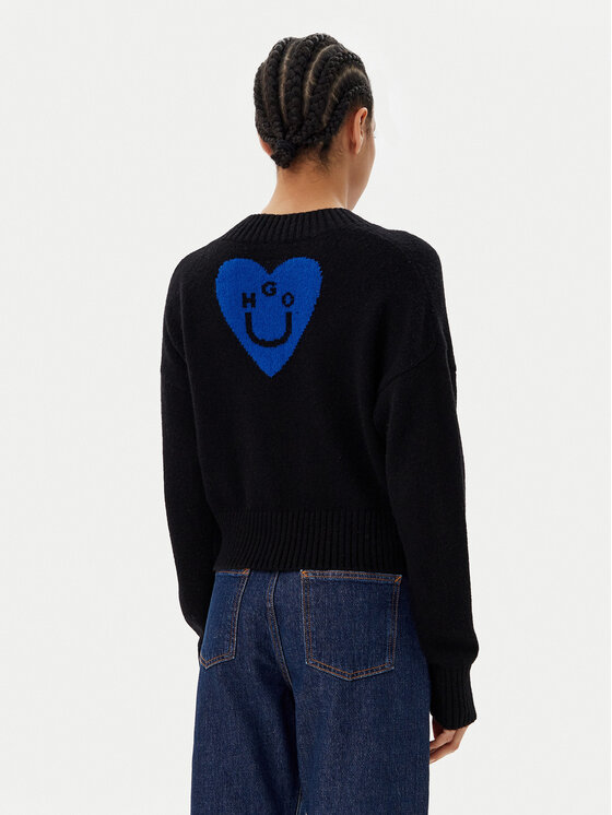 HUGO HUGO Sweater Scutie 50543059 Fekete Relaxed Fit