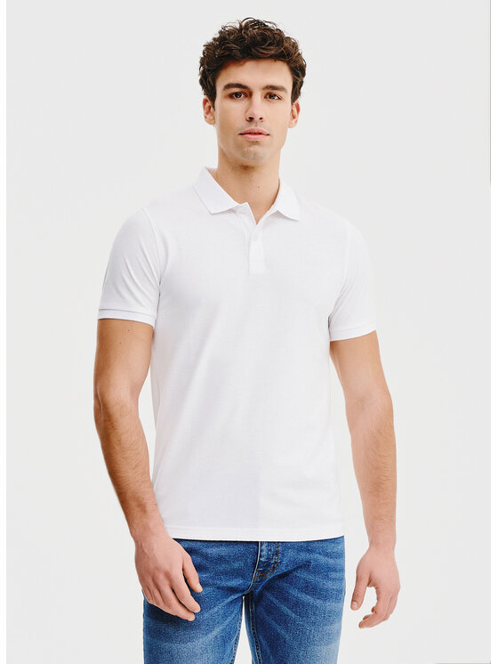 Pako Lorente Pako Lorente Polo P25SF-TX-007 Biały Slim Fit