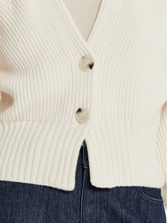 OUI OUI Kardigan 86691 Biały Regular Fit