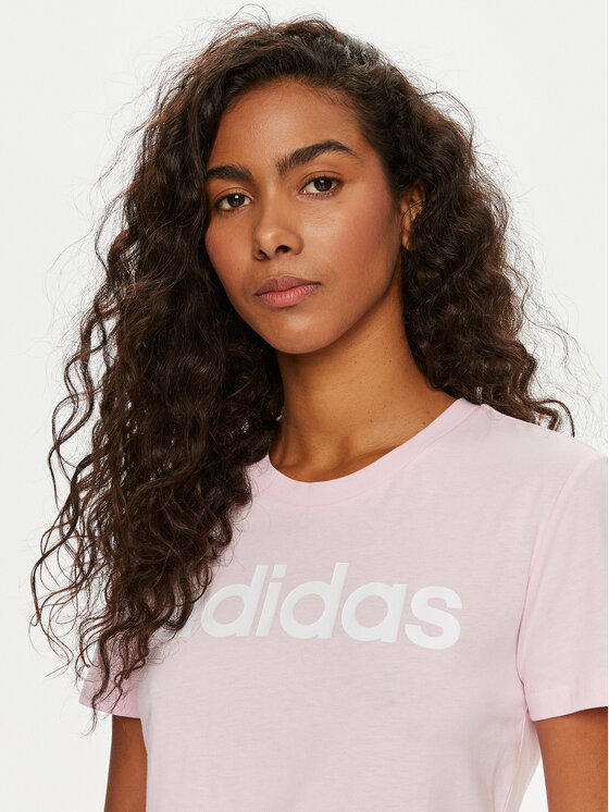 adidas adidas Marškinėliai Essentials Slim Logo T-Shirt GL0771 Rožinė Slim Fit