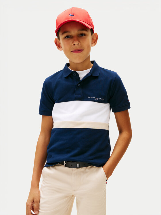 Tommy Hilfiger Tricou polo KB0KB10383 Bleumarin Regular Fit