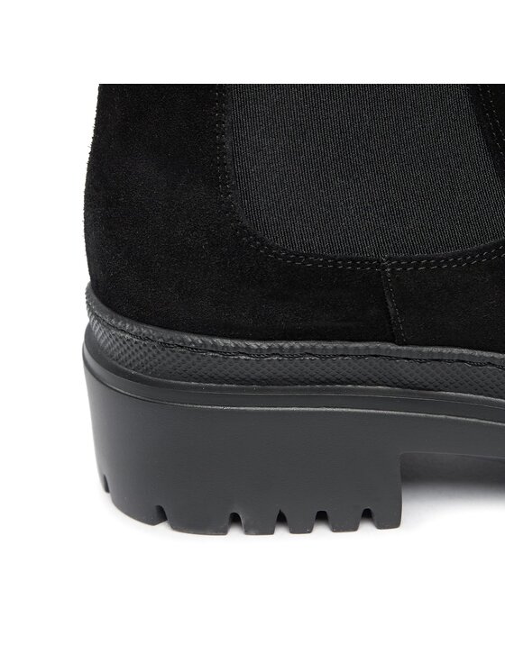Pollini Pollini Kotníková obuv s elastickým prvkem SA21204G0HTI0000 Černá