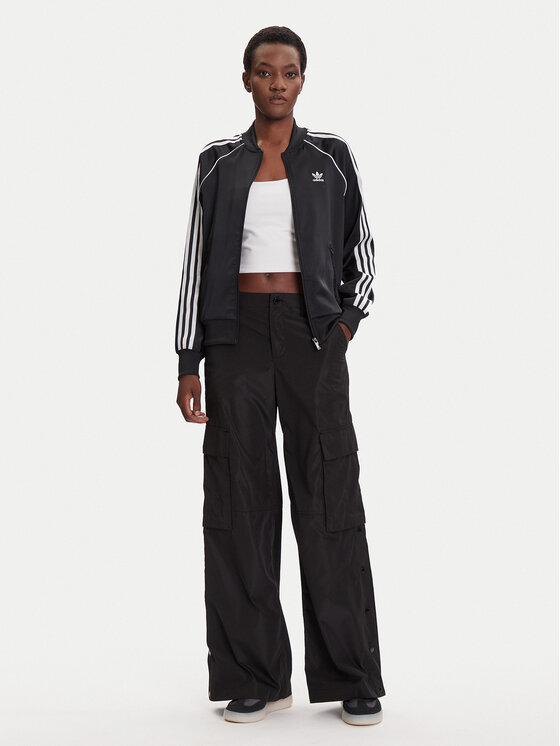 adidas adidas Bluza SST adicolor Satin JZ6733 Czarny Regular Fit