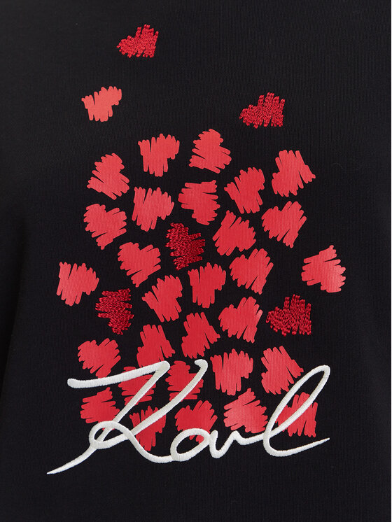 KARL LAGERFELD KARL LAGERFELD Μπλούζα A3W20006 Μαύρο Regular Fit
