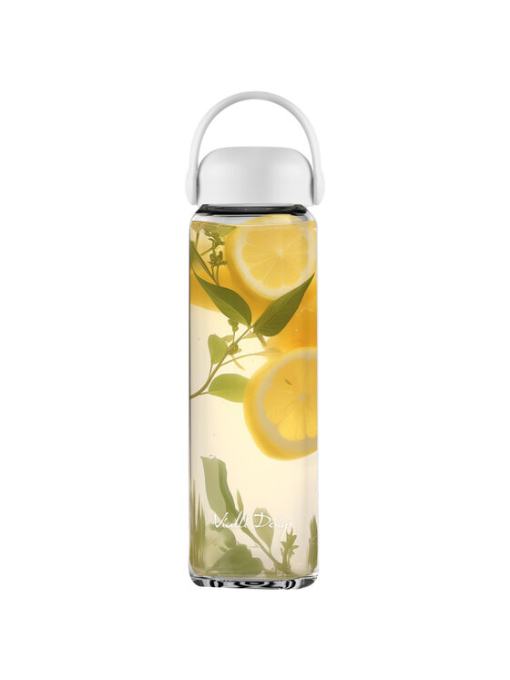 Vialli Design Vialli Design Butelka na wodę SZKLANA BUTELKA NA WODĘ 540ML FUORI BIAŁA 30220 Biały