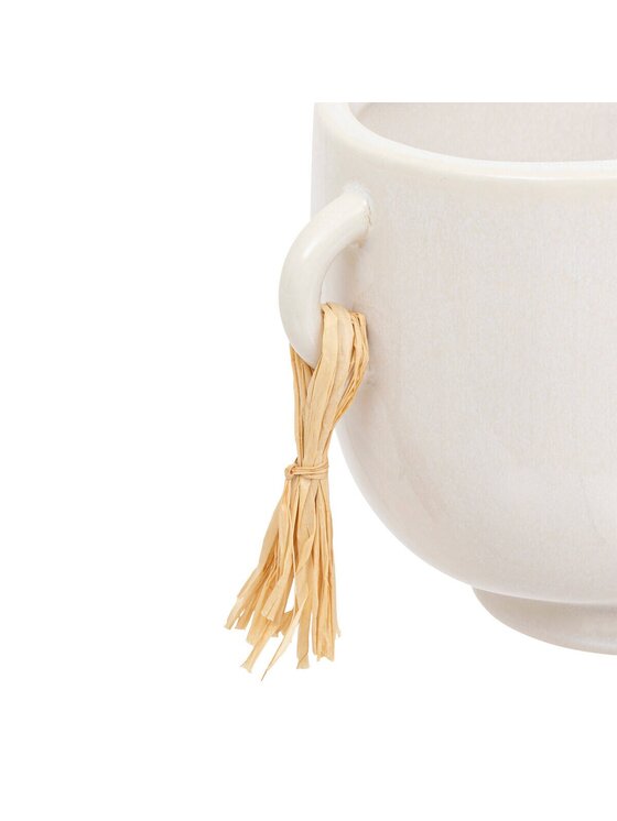 MIAhome MIAhome Osłonka ceramiczna podłużna z chwostami 30 cm Biały
