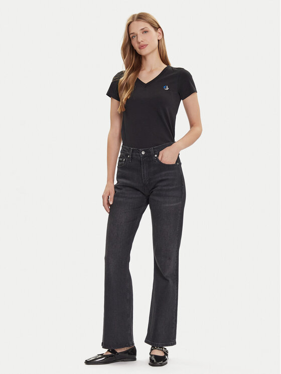 Karl Lagerfeld Jeans Karl Lagerfeld Jeans Tricou A2W17097 Negru Regular Fit