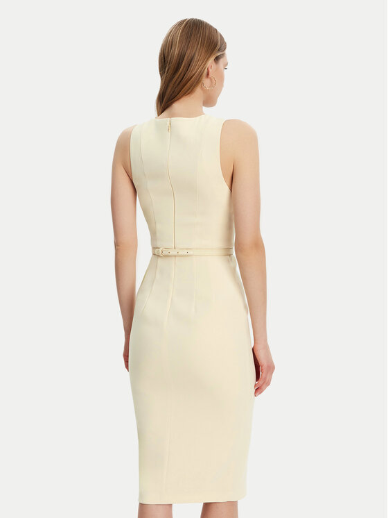 Elisabetta Franchi Elisabetta Franchi Koktel haljina AB-706-51E2-DC7 Žuta Slim Fit