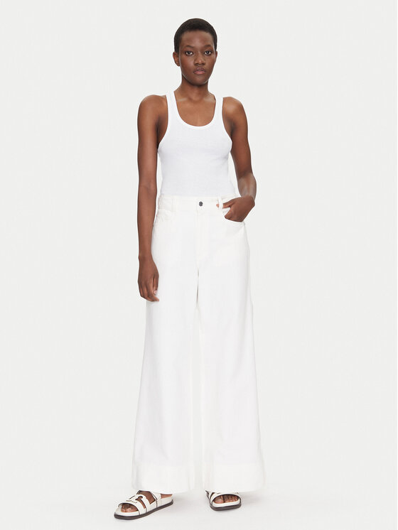 BOSS BOSS Džínsy Talashea 50537020 Écru Wide Leg
