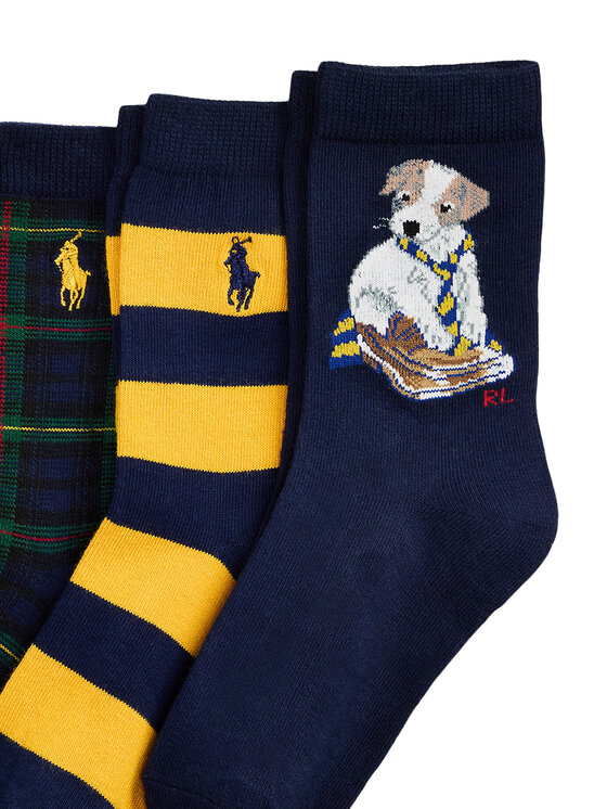 Polo Ralph Lauren Polo Ralph Lauren 3er-Set hohe Kindersocken 443P03154001 Dunkelblau