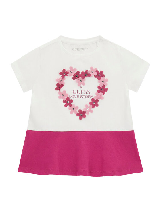 Guess Guess Tricou K6GI20 K6YW4 Alb Regular Fit