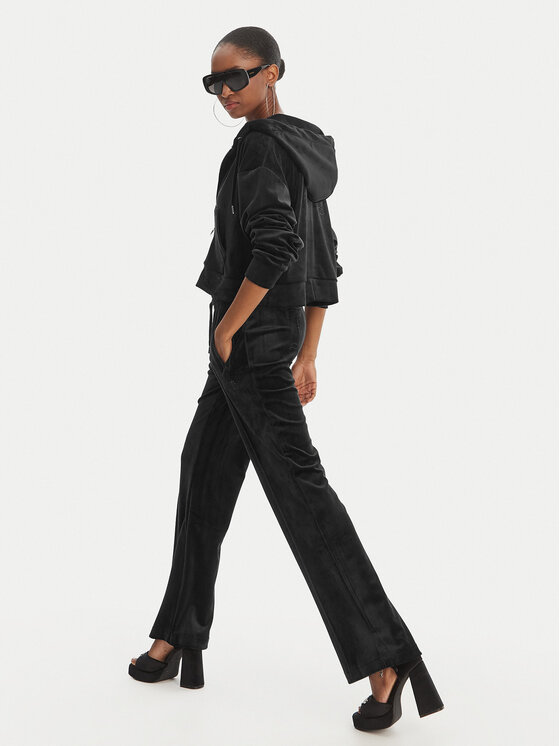 Juicy Couture Juicy Couture Donji dio trenerke Tina JCWBJ126327 Crna Straight Leg