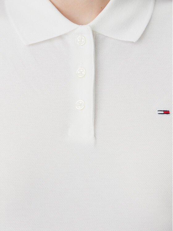 Tommy Jeans Tommy Jeans Polo marškinėliai Essential DW0DW20160 Balta Slim Fit
