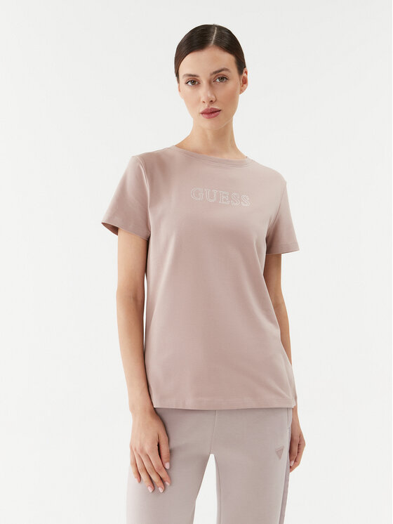 Guess T-krekls Briana V3BI11 J1314 Bēšs Regular Fit