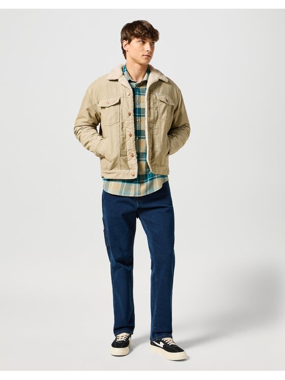 Wrangler Wrangler Kurtka przejściowa SHERPA JACKET Beżowy Regular Fit