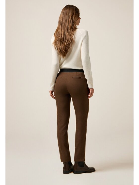 Oltre Oltre Pantaloni di tessuto P027R108969N0Z2 Marrone Baggy Fit