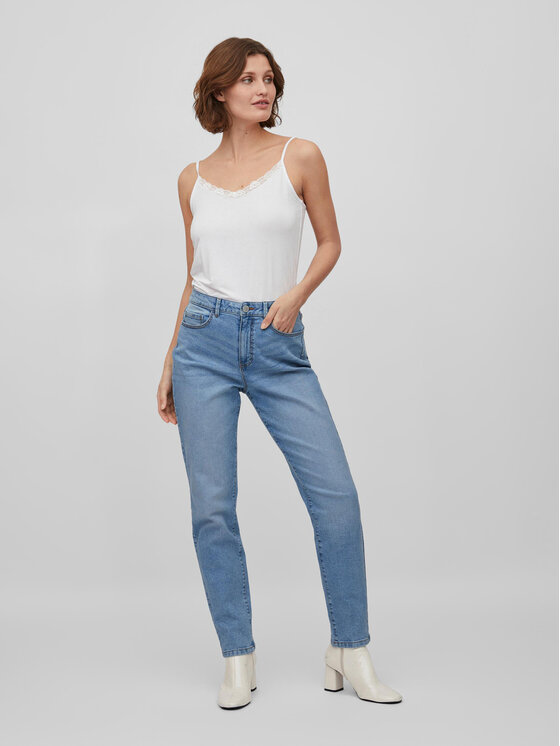 Vila Vila Traperice Naomi 14080230 Plava Mom Fit