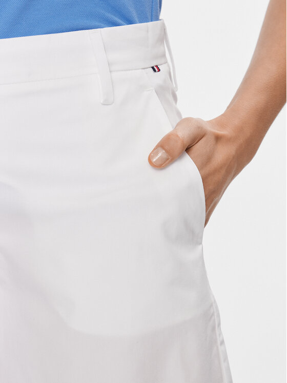 Tommy Hilfiger Tommy Hilfiger Szorty materiałowe WW0WW41769 Biały Regular Fit