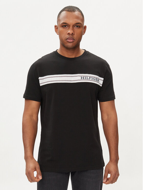 Tommy Hilfiger Tričko UM0UM03196 Čierna Regular Fit
