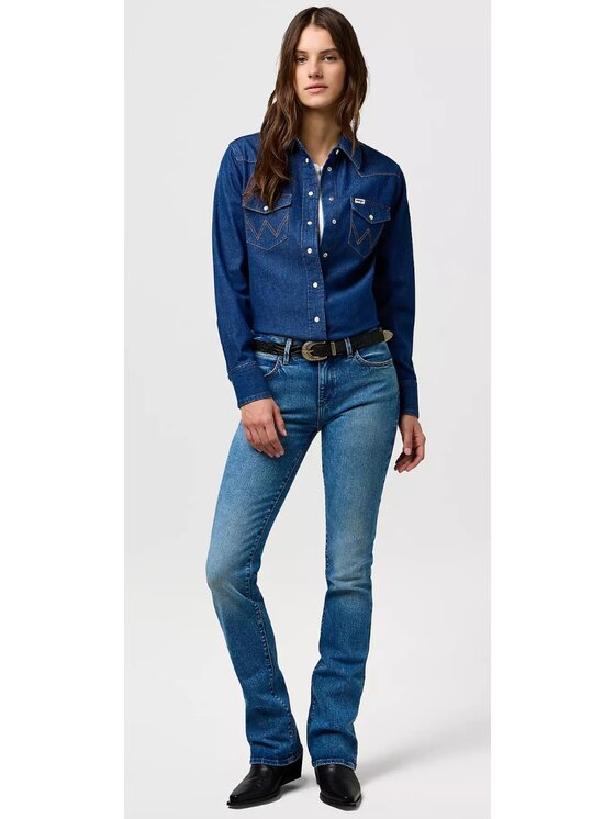 Wrangler Wrangler Jeansy Bootcut 625 Niebieski Bootcut Fit