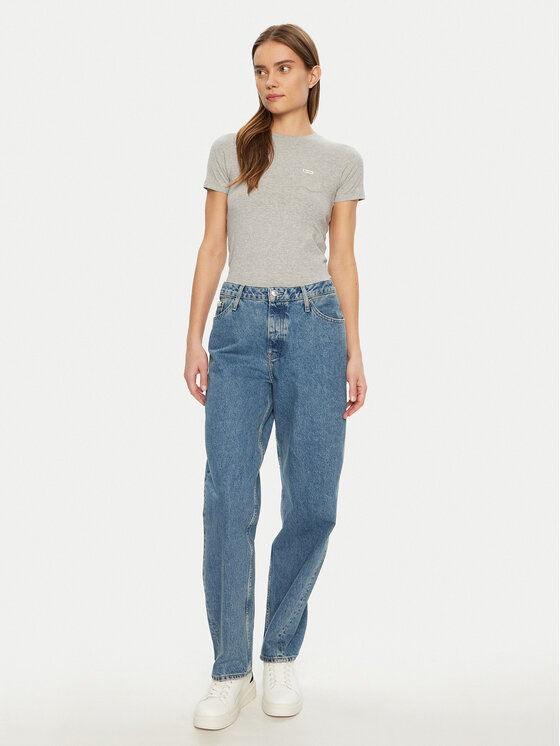 Guess Jeans Guess Jeans T-Shirt W5RI52 J1314 Szary Regular Fit