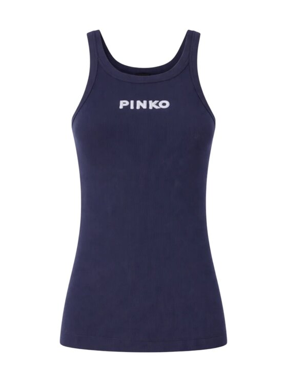 PINKO PINKO Τοπ BLUE LAGOON CANOTTA COSTINA C Μπλε Slim Fit