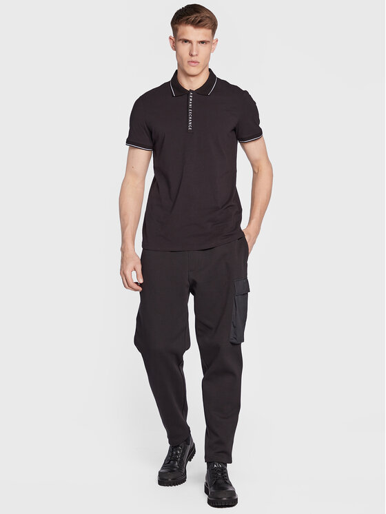 Armani Exchange Armani Exchange Polo majica 8NZF71 ZJH2Z 1200 Črna Regular Fit