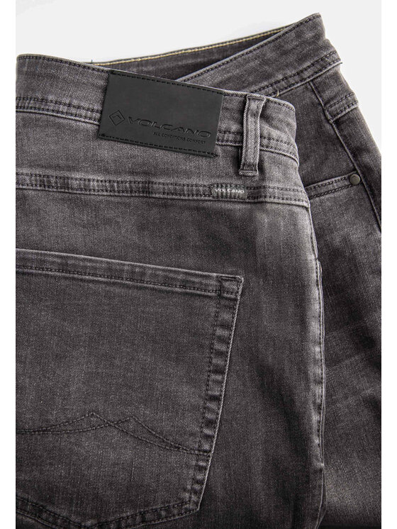 Volcano Volcano Szorty jeansowe D-MEAR Szary Regular Fit
