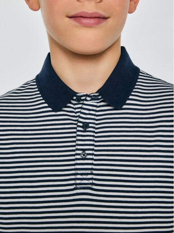 BIG STAR BIG STAR Polo FIKER Granatowy Basic Fit