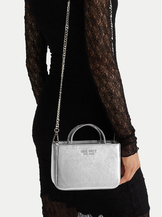 Nine West Nine West Ročna torba CEO-Astor Vibe-KY323-1 Srebrna