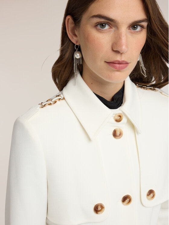 Motivi Motivi Cappotto invernale 0034Q100683N011 Bianco Regular Fit