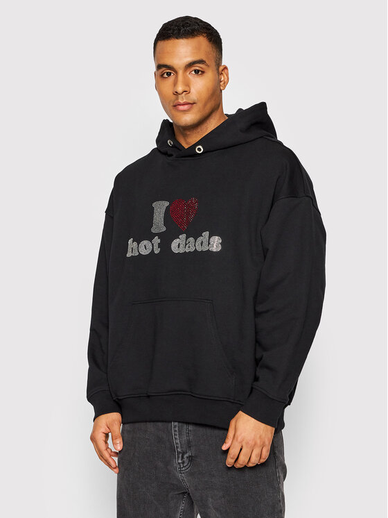 2005 2005 Mikina Unisex Hot Dads Čierna Relaxed Fit