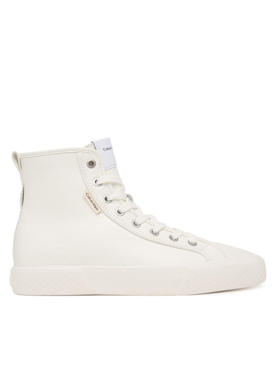 Calvin Klein Teniși Vulc Lace Up Hightop Lth HW0HW03076 Alb