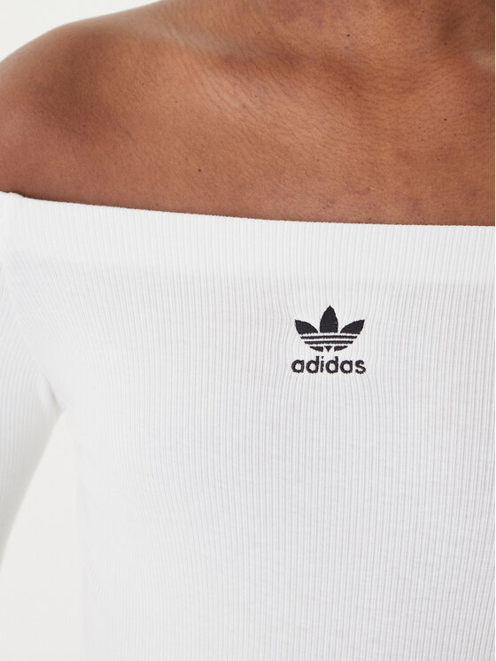 adidas adidas Bluză Essentials KE3153 Alb Slim Fit