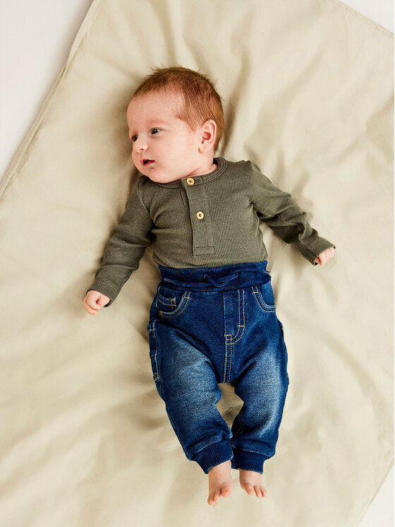 NAME IT NAME IT Szövet nadrág 13204735 Sötétkék Baggy Fit