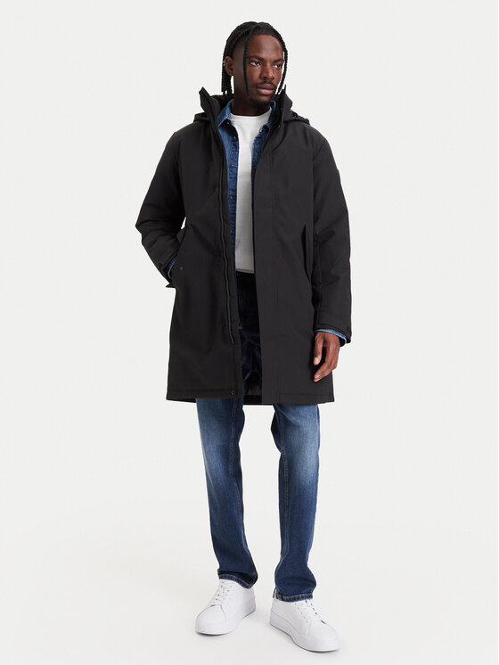 Tommy Hilfiger Tommy Hilfiger Parka MW0MW44989 Czarny Regular Fit