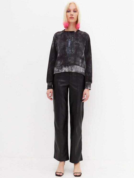 Manii'ta Lacitta Manii'ta Lacitta Komplet dresowy Printed Sweatshirt Szary Regular Fit