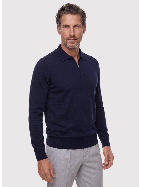 Pako Lorente Pako Lorente Sweter P26WF-2X-006 Granatowy Straight Fit