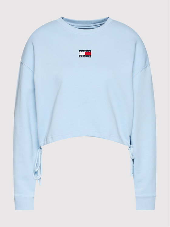 Tommy Jeans Tommy Jeans Μπλούζα Crop Badge DW0DW12722 Μπλε Relaxed Fit