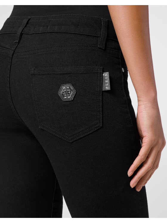 PHILIPP PLEIN PHILIPP PLEIN Jegginsy 15611 Czarny Jegging Fit