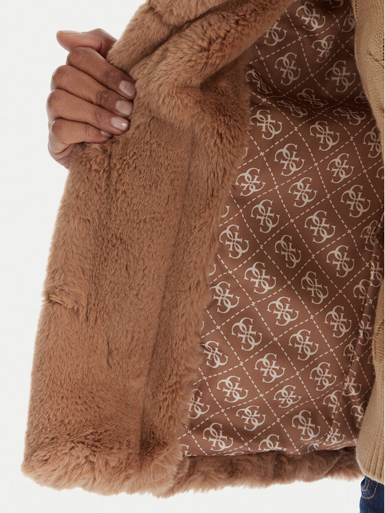 Guess Guess Pelzmantel W0BL0N WDCH0 Beige Regular Fit