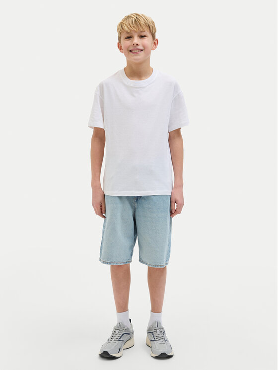 Jack&Jones Junior Jack&Jones Junior Jeans kratke hlače Alex 12274997 Modra Baggy Fit
