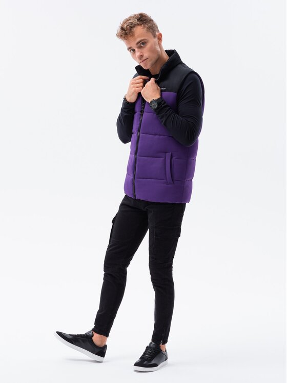 Ombre Ombre Kurtka zimowa V36 Fioletowy Regular Fit