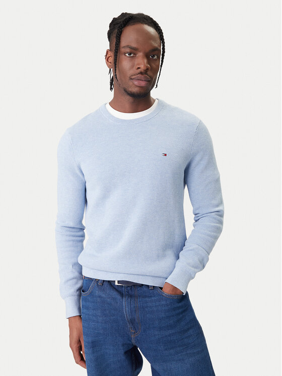 Tommy Hilfiger Tommy Hilfiger Sveter Essential MW0MW36347 Modrá Regular Fit