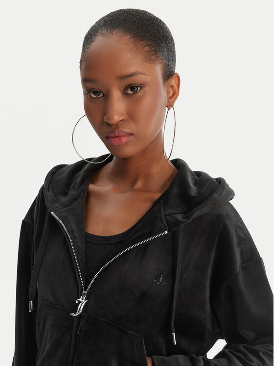 Juicy Couture Juicy Couture Pulóver Iccle JCWAS126304 Fekete Oversize
