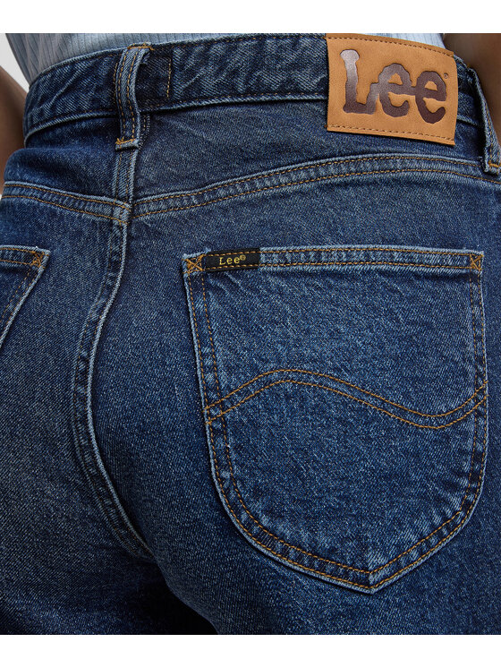 Lee Lee Szorty jeansowe Carol Short Granatowy Regular Fit
