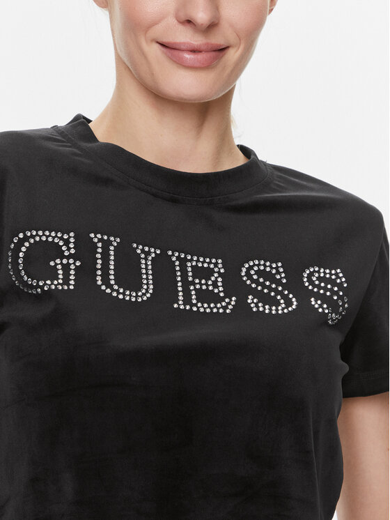 Guess Guess T-Shirt V3BI01 KBXI2 Czarny Boxy Fit