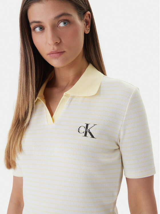 Calvin Klein Jeans Calvin Klein Jeans Тениска с яка и копчета LV047F835G Цветен Slim Fit