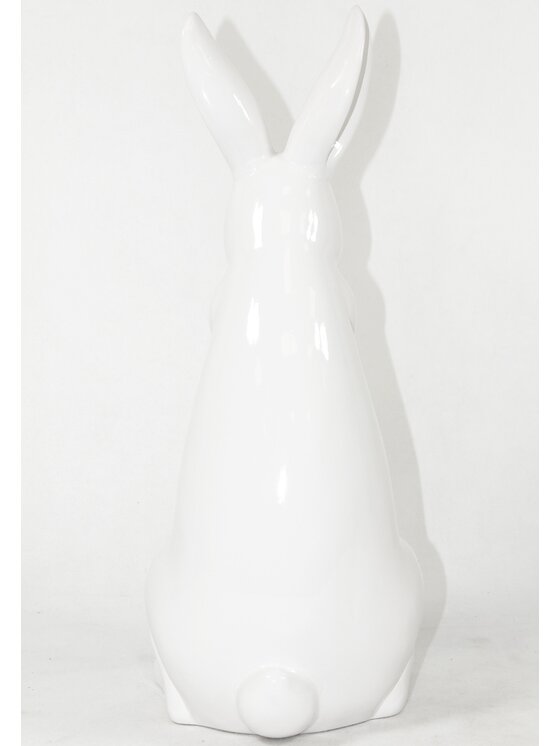 MIAhome MIAhome Figurka zatroskany biały królik 39x15x15 cm Biały